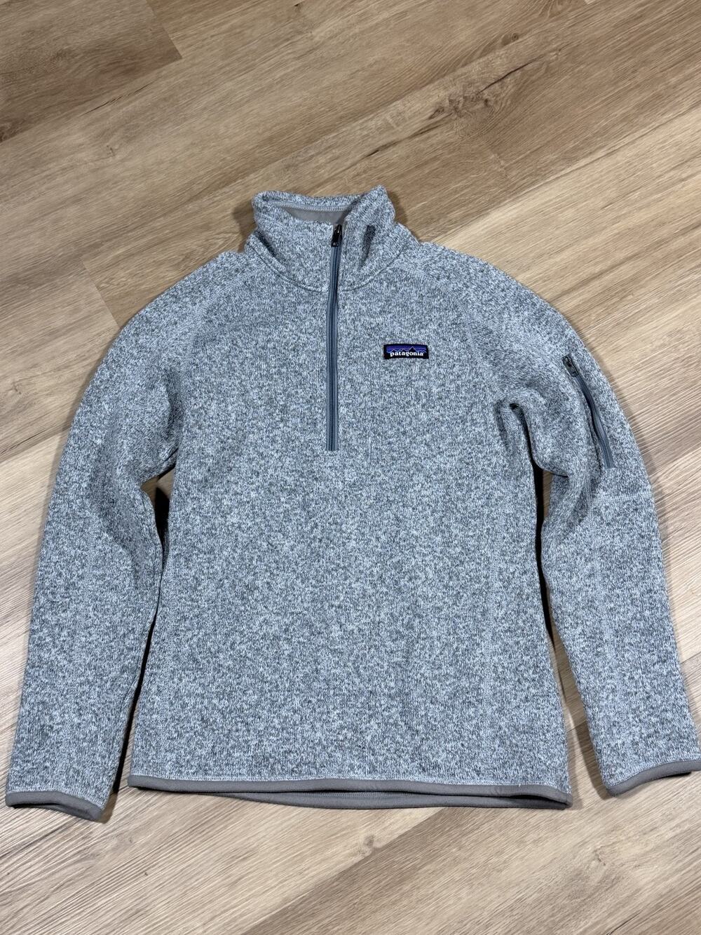 Patagonia Better Sweater 1/4 Zip Fleece Womens XS Birch White Gray 25618